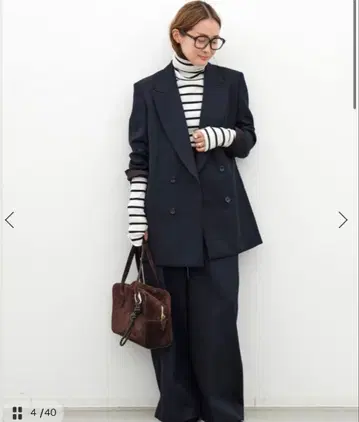 새상품급 Deuxieme Classe rib 터틀 니트 보더