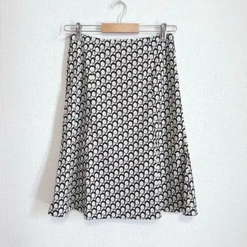 SOUP 플레어 스커트 브라운 아이보리 여성용 9호 M 올 패턴