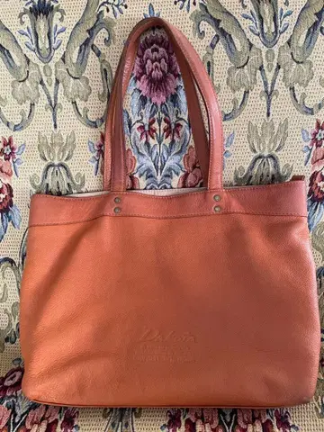 [ Dakota ] 오렌지 가죽 토트백