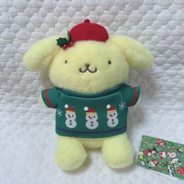 산리오 초귀염 폼폼푸딩 봉제 인형 크리스마스 스웨터