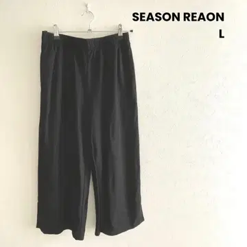 SEASON REASON 블랙 가우초 팬츠 L