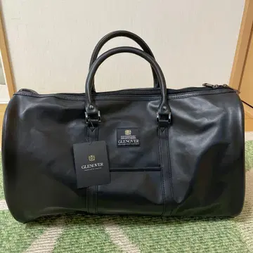 GLENOVER 블랙 가죽 보스턴 백