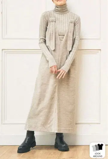 프리스틴/ 코듀로이 오버롤 스커트