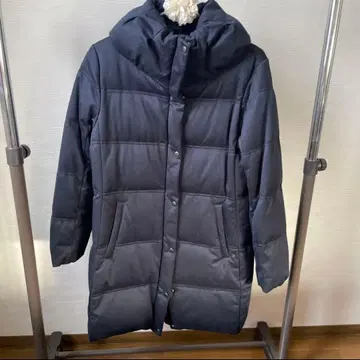 네이비 롱 다운