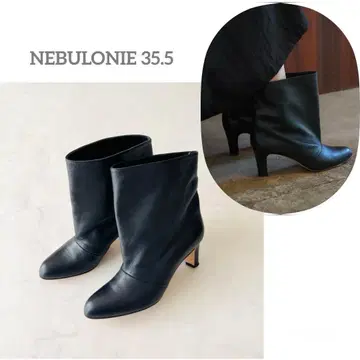 NEBULONIE. 네브로니 6.5cm 힐 숏부츠 블랙