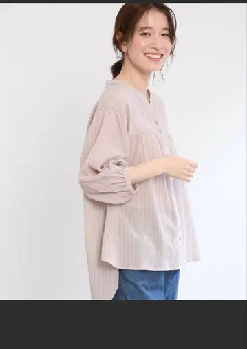 리플렉트 [손세탁 가능/겉옷으로도] 스트라이프 블라우스