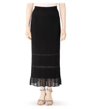 LE CIEL BLEU 투명 롱 니트 스커트