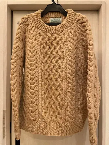 인버아란 베이지 니트 그린 택