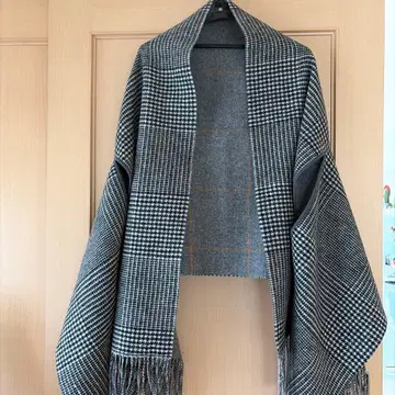 l'equipe 레킵 하운드투스 체크 무늬 케이프 판초