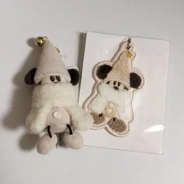 디즈니 릴린린 봉제 인형 참 키체인 화이트