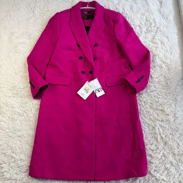 미사용 택 포함 자라 롱 코트 MANTECO 더블 맥시 길이