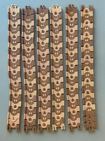 프라레일 레일 굽은 레일 세트 브라운 계열