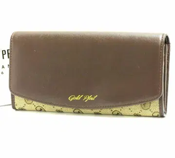 [ 미사용 새상품 ] 골드 파일 장지갑 브라운 베이지 여성용 새상품급