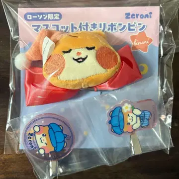 [장미 가능] zeroni 로손 에니마이 복권 비니니 헤어 클립 리본 핑