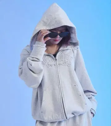 sedacle 피그먼트 가공 지퍼 후드티 [ SETUP 착용 가능 ]