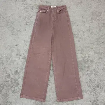 [ 새상품 ] SOMETHING 와이드 데님 팬츠 배기 핑크 S BY61
