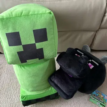 마인크래프트 크리퍼 BIG 봉제 인형과 텐더 드래곤 BIG 퍼펫