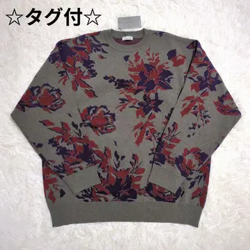 [ 새상품 택 포함 ] LOWRYS FARM 플라워 무늬 크루넥 스웨터