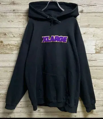 엑스라지 블랙 L 후드 부착 후드티 보라색 로고 인기 상품