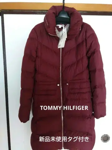 TOMMY HILFIGER 버건디 다운 자켓 M