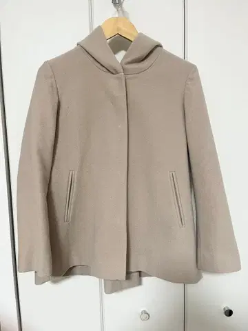 URBAN RESEARCH DOORS 울 후드 숏코트 베이지