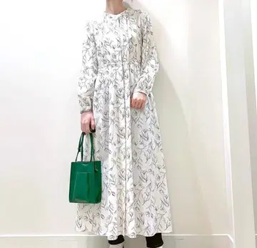 글로벌 워크 사라사라 릴랙스 스타일업 원피스 화이트 선화 L