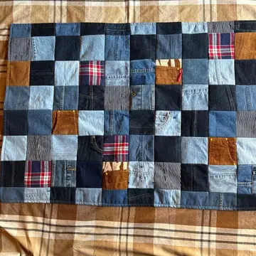 데님 리메이크 담요 멀티 커버 러그