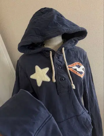 레어 디자인 빅 스타 하프 버튼 패치워크 헤이세이 갸루 y2k 스트릿