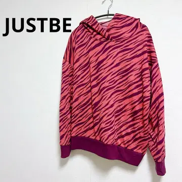 JUSTBE 호랑이 무늬 후드티 3X 사이즈 핑크 여성용 후드