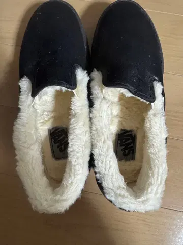 VANS 블랙 슬립온 방한