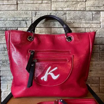 [ 새상품급 ] 키타무라K2 비닐 코팅 토트백 파우치 포함 2WAY