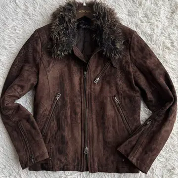 새상품급 토네이도 마트 2way 스웨이드 자켓 레오파드 퍼