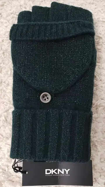 DKNY 다크 그린 핑거리스 니트 그로브