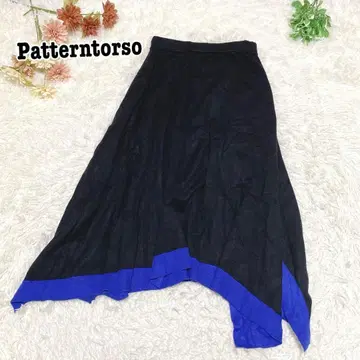 s.1833 [패턴 토르소] 변형 플레어 롱 니트 스커트 개성적
