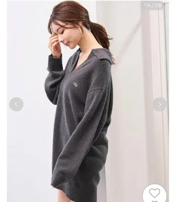 LACOSTE/ 스키퍼 니트 원피스 미니 원피스