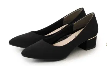펌프스 아프지 않은 로우힐 블랙
