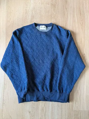 FAKIE STANCE 에스닉 크루넥 맨투맨 네이비