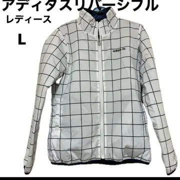 adidas 리버서블 여성용 골프 자켓 충전솜 화이트 네이비 사이즈 L
