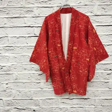 R4497 일본 의류 겉옷 코트 꽃무늬 레드 리메이크