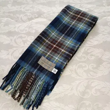 새상품급 LOCHCARRON 램스울 100% 체크 머플러