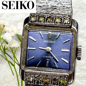 작동 세이코 SEIKO 스퀘어 스톤 베젤 자동 와인딩 21