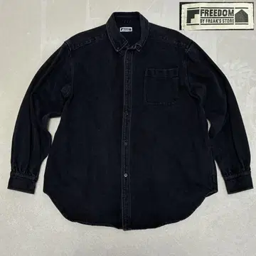 FRREDOM 프릭스스토어 데님 자켓 워시 가공 블랙 M