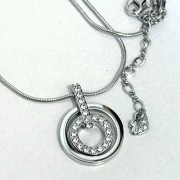 [ 새상품급 ] SWAROVSKI 목걸이 서클 펜던트 큐빅