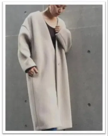 [새상품급] 플라주 스펀지 리버 코트 노카라 루즈핏 베이지 36