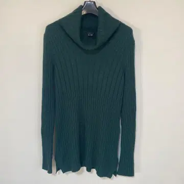 띠어리 캐시미어 100% 터틀넥 스웨터 S 그린 DMW