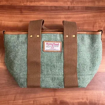 Harris Tweed 울 토트백 그린