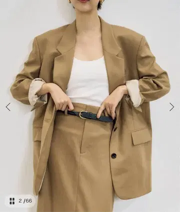 RIAM PLAGE 베이지 테일러드 자켓 사이즈 38