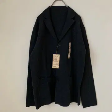 [무인양품] 워셔블 밀라노 리브 자켓 L 다크 그레이