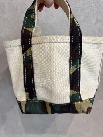 레어! 카모플라쥬 패턴 미니 토트백