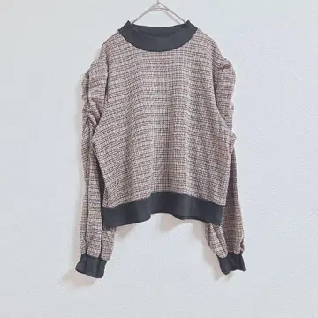 SUREVE 체크 무늬 풀오버 3L 브라운 빅 사이즈 루즈핏